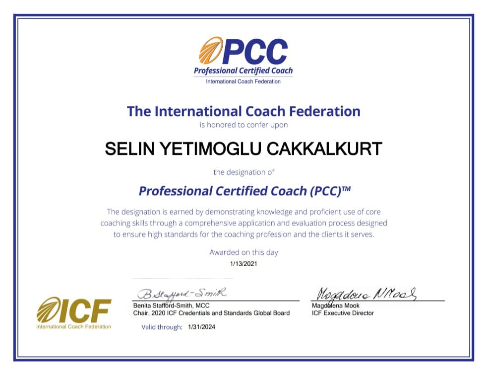 PCC Certificate – International Coach Federation